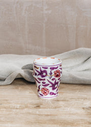 Small Beldi Flower Lilac and Aubergine Ceramic Cup MM