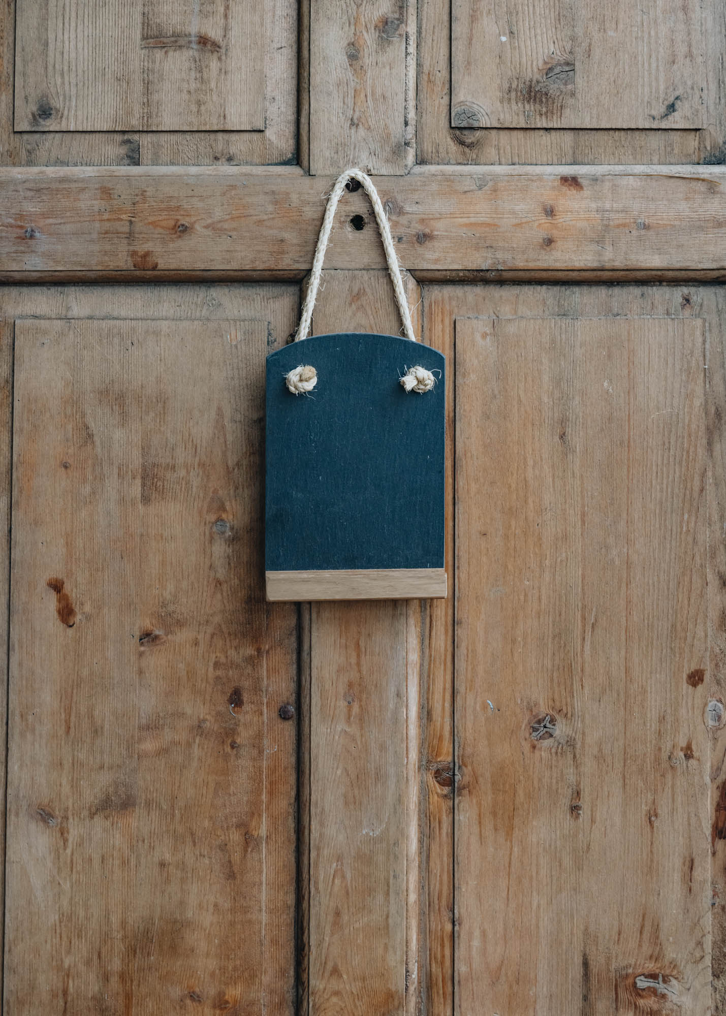 Small Hanging Slate Board with Oak Ledge