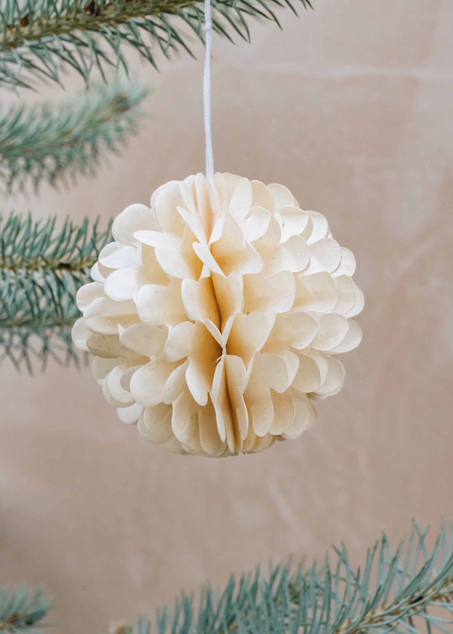 AfroArt Small Honeycomb Folding Flower Ornament in White