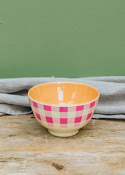 Rice Small Melamine Bowl in Check It Out