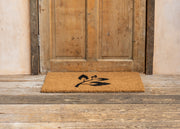 Small Natural Coir Doormat with Burford Leaf