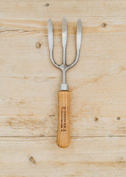 Sneeboer Three Tine Weeding Fork with Cherry Handle, Limited 25th Chelsea Flower Show Edition