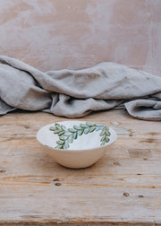 Soup Bowl in Green Vine