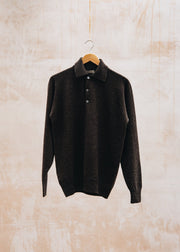 Sportshirt Collar Pullover in Cocoa