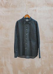 Universal Works Square Pocket Shirt in Navy Print