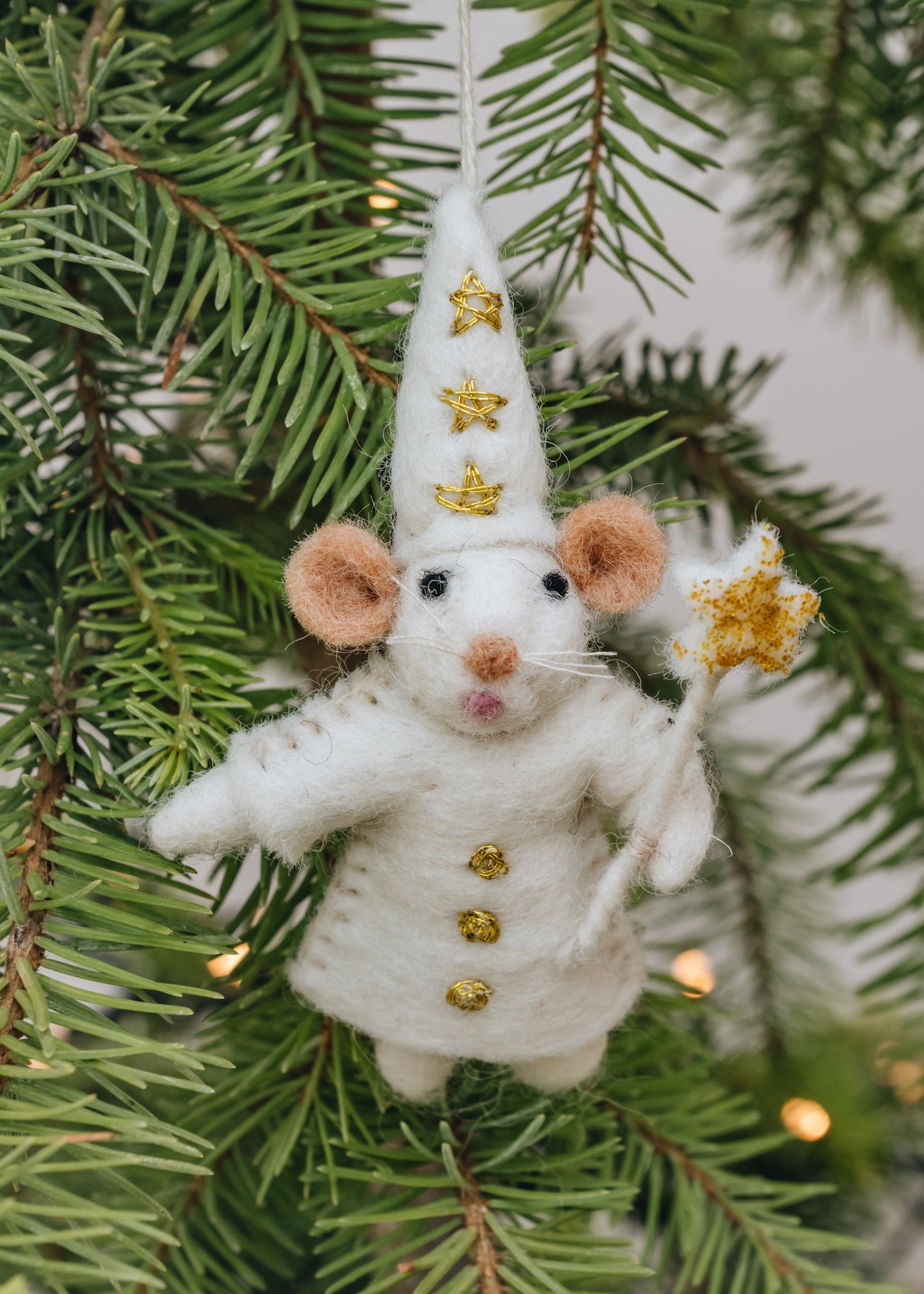 AfroArt Star Singer Mouse Ornament