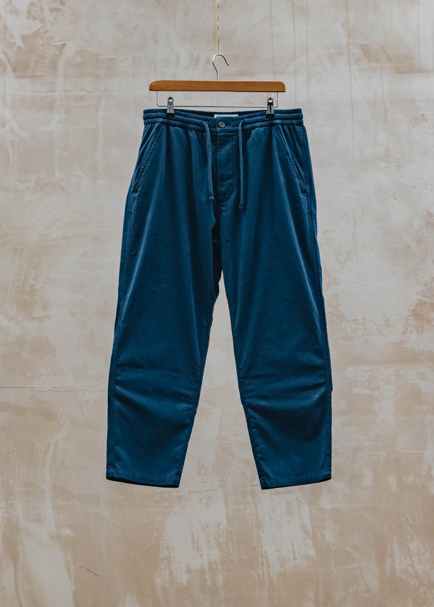 Universal Works Summer Canvas Cropped 'Hi Water' Trousers in Navy