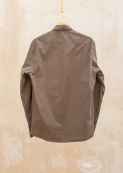 Sunspel Button Down Poplin Shirt in Dark Cedar