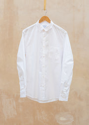 Sunspel Button Down Poplin Shirt in White