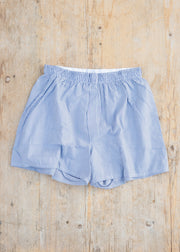 Classic Boxer Shorts in White, Navy and Light Blue Pinstripe