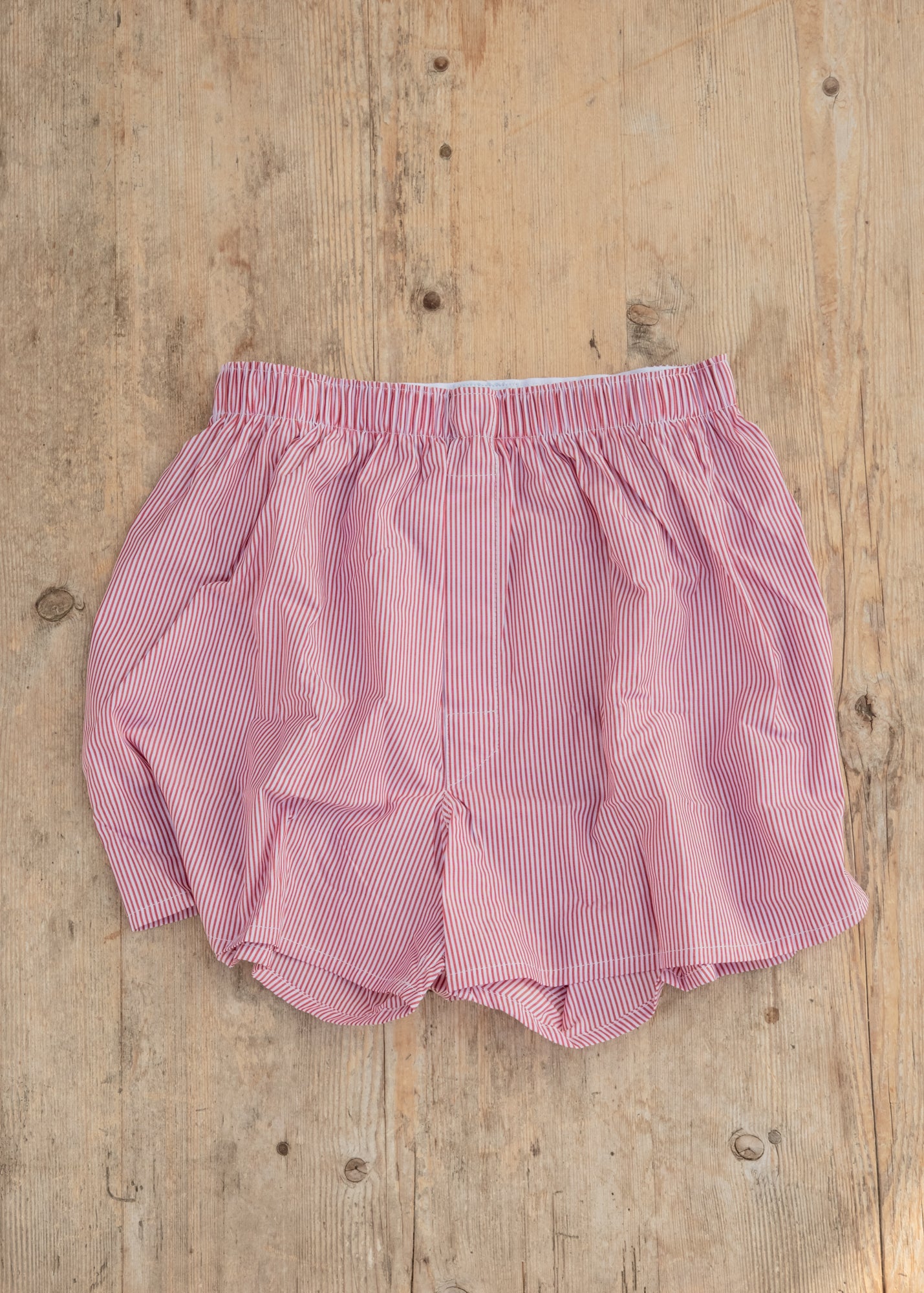 Victorinox Classic Boxer Shorts in White, Red and Navy Pinstripe