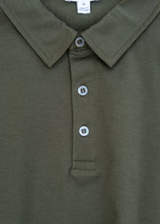 Sunspel Classic Jersey Polo Shirt in Deep Olive