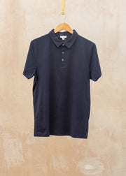 Sunspel Classic Jersey Polo Shirt in Navy