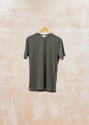 Crew Neck T-Shirt in Dark Green