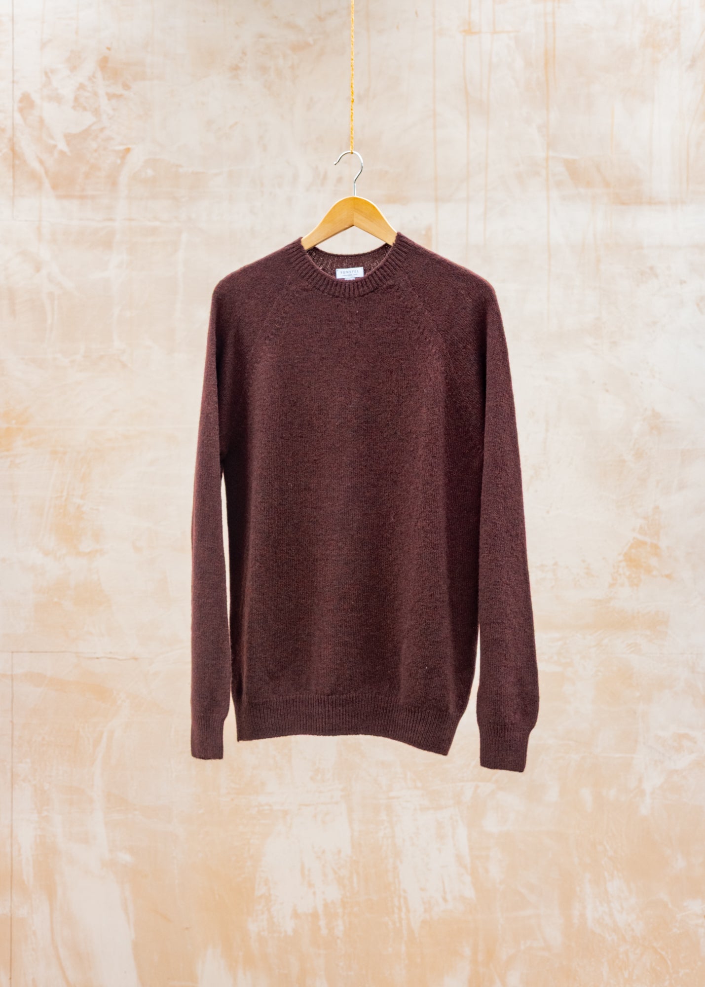 Lambswool Crew Neck in Bakelite Twist