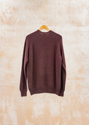 Sunspel Lambswool Crew Neck in Bakelite Twist