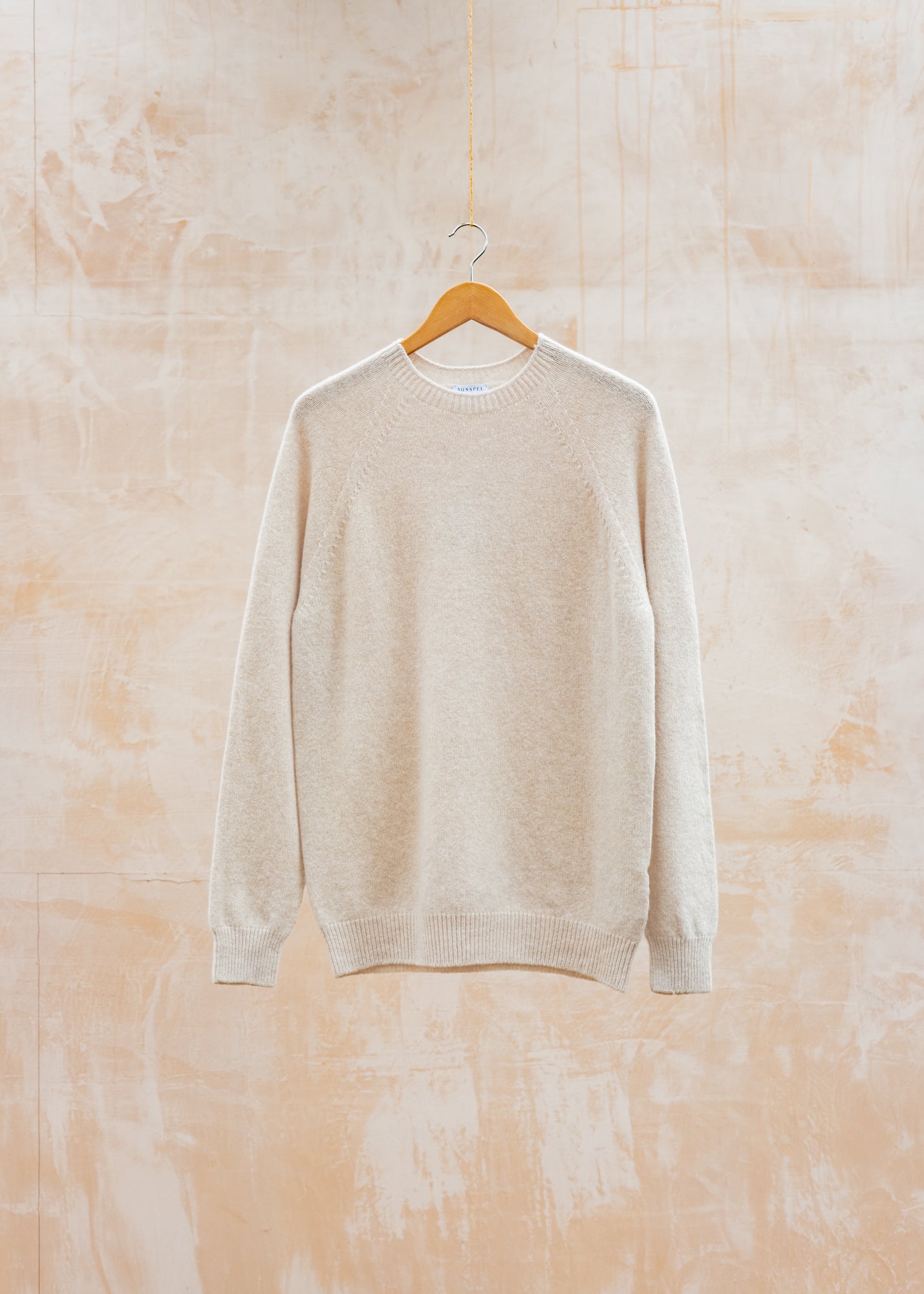 Cashmere Crew Neck in Oatmeal Melange