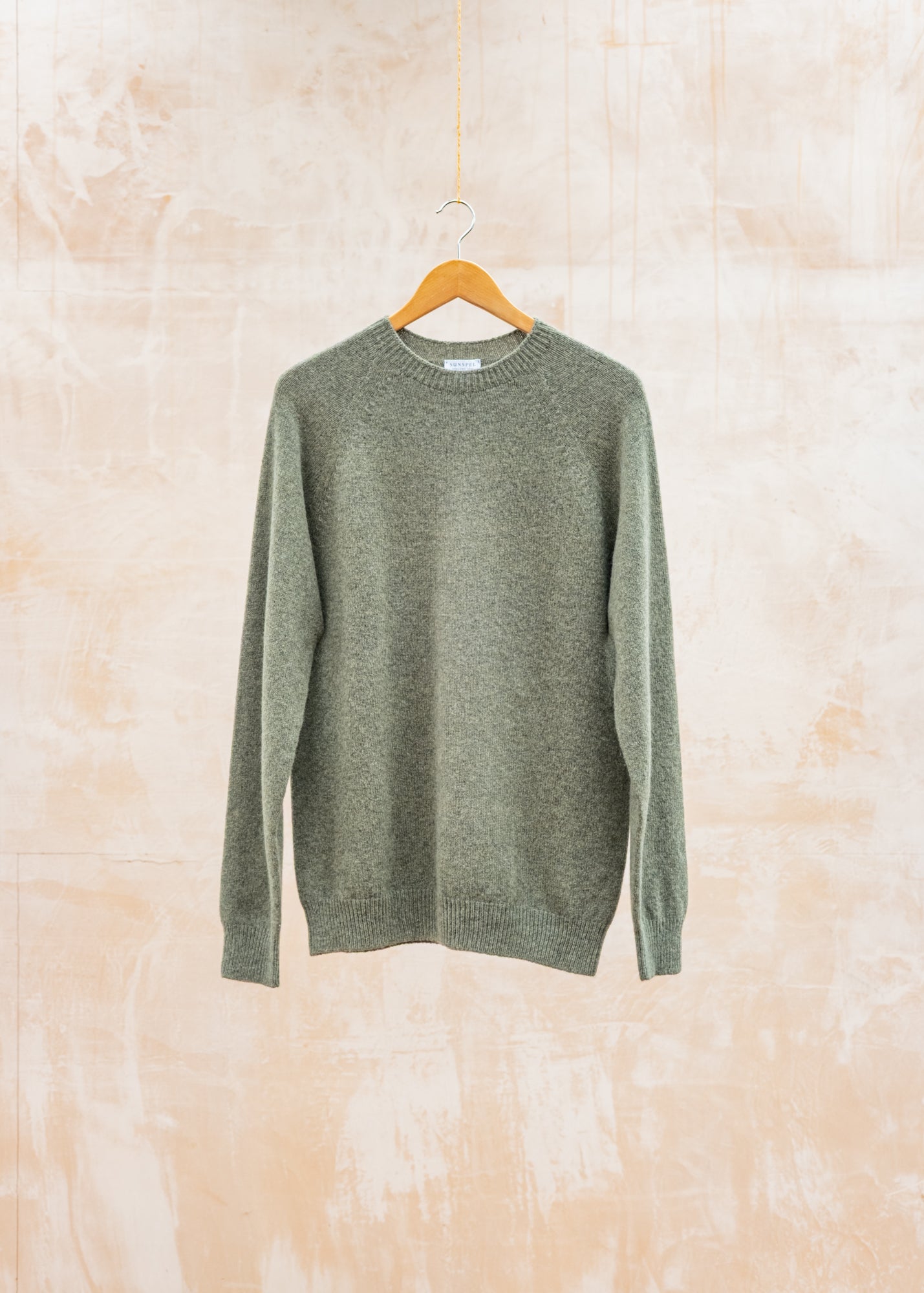 Lambswool Crew Neck in Sea Moss