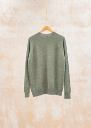 Sunspel Lambswool Crew Neck in Sea Moss