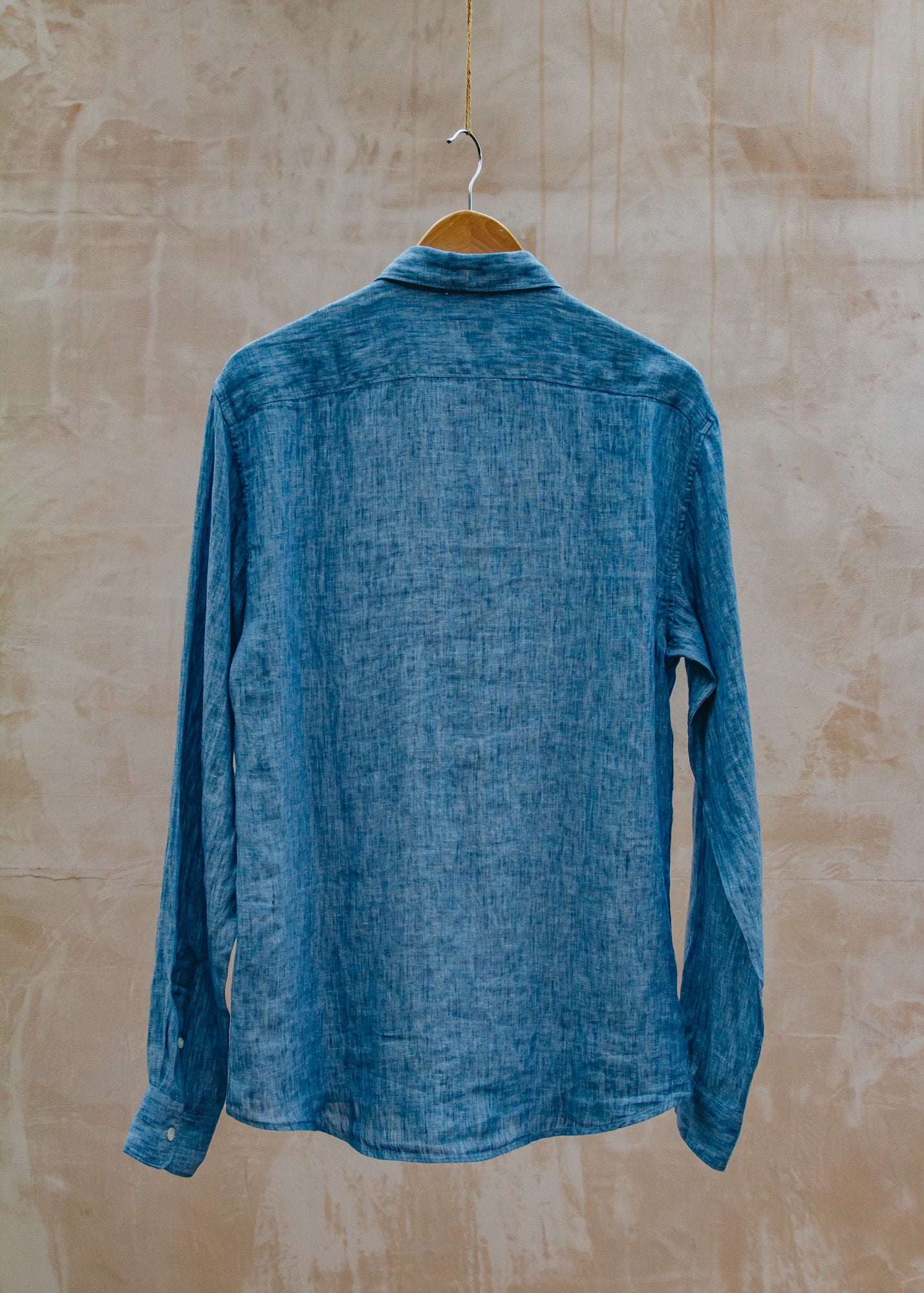 Sunspel Linen Shirt in Ink Blue