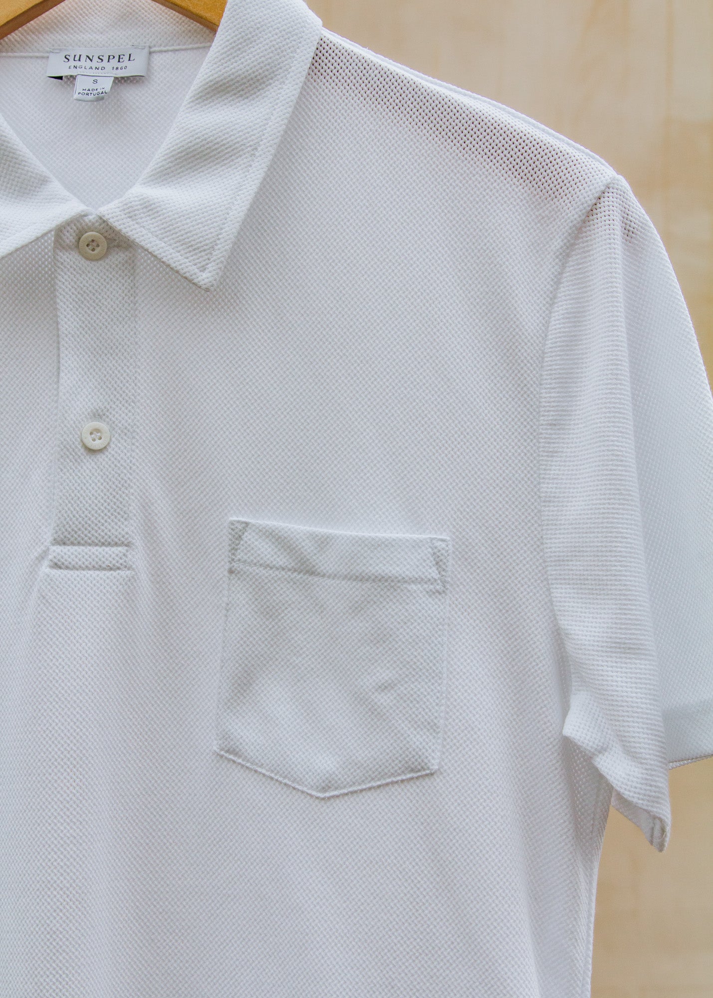 Sunspel Riviera Polo Shirt in White