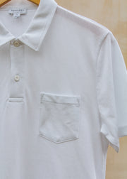 Sunspel Riviera Polo Shirt in White