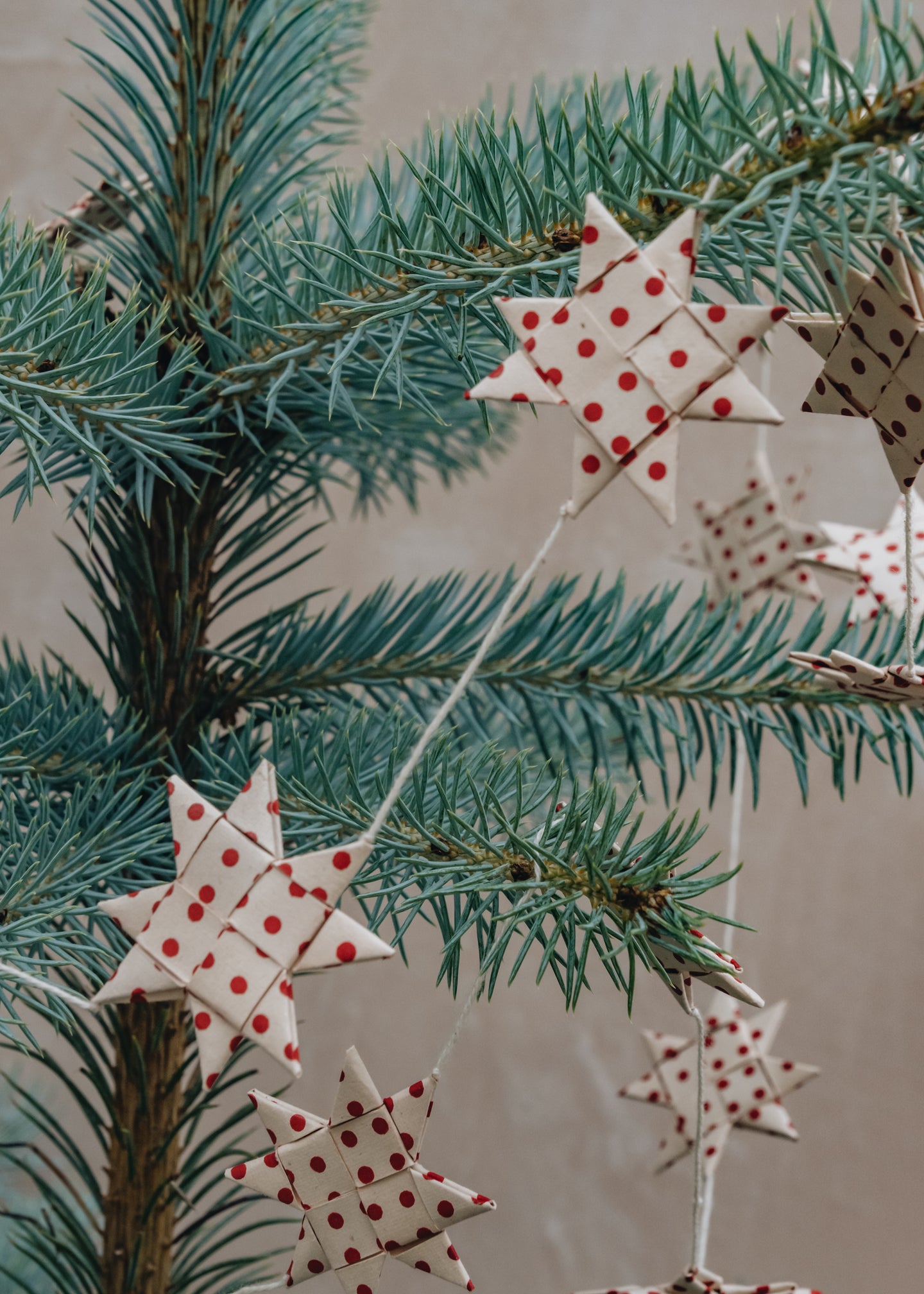AfroArt Swedish Stars Garland in Red and White