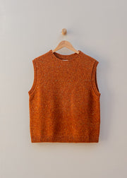 Barbour Donegal Wool Tank Jumper in Copper