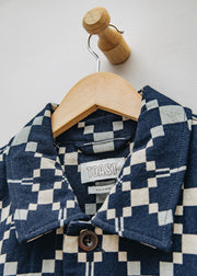 TOAST Lattice Double Cloth Jacket in Indigo