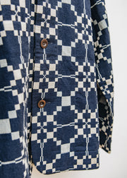 TOAST Lattice Double Cloth Jacket in Indigo