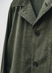 TOAST Unstructured Overdyed Micro Houndstooth Jacket in Grey Olive