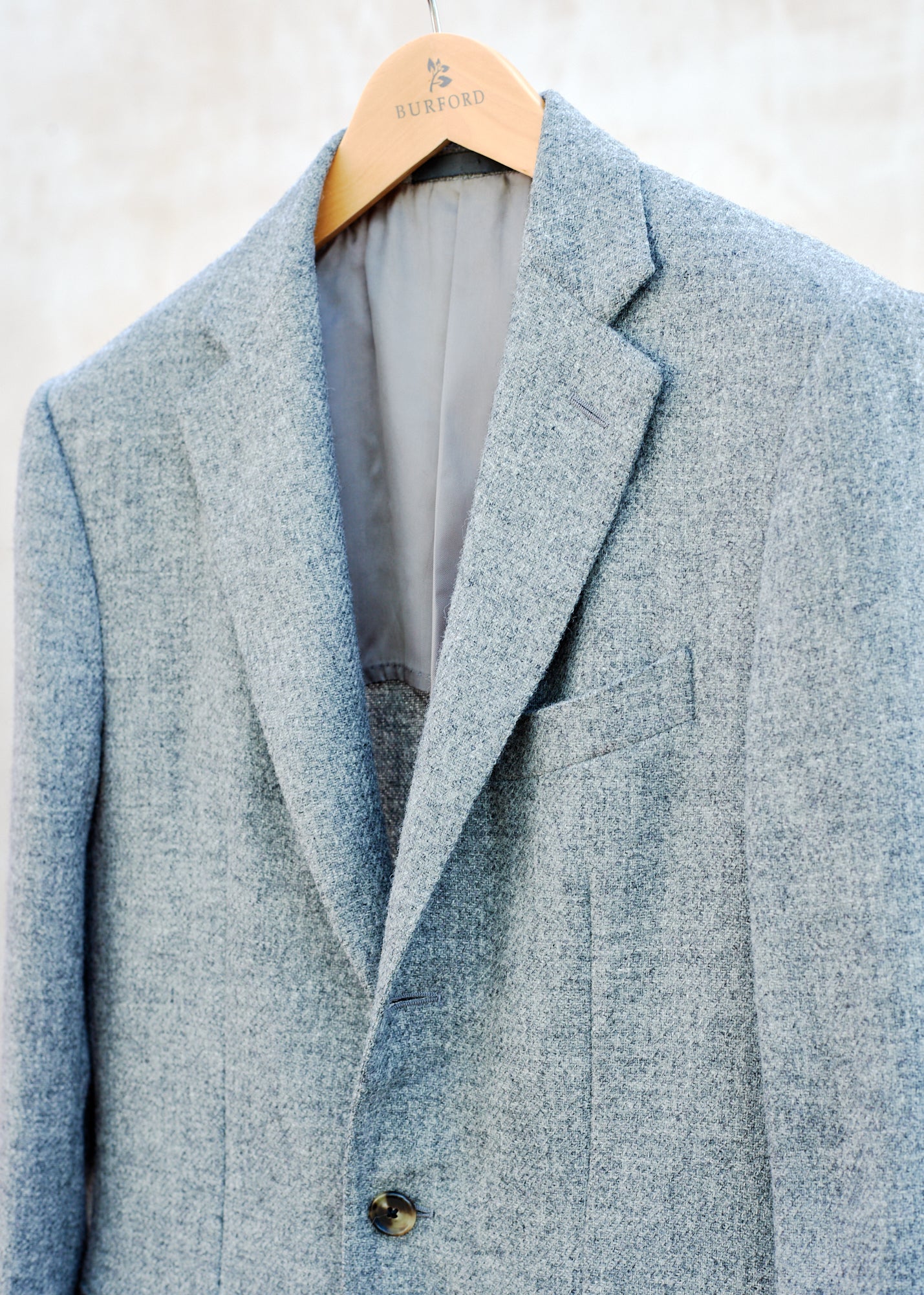 Trunk Clothiers Light Grey Lightweight Tweed Blazer - L