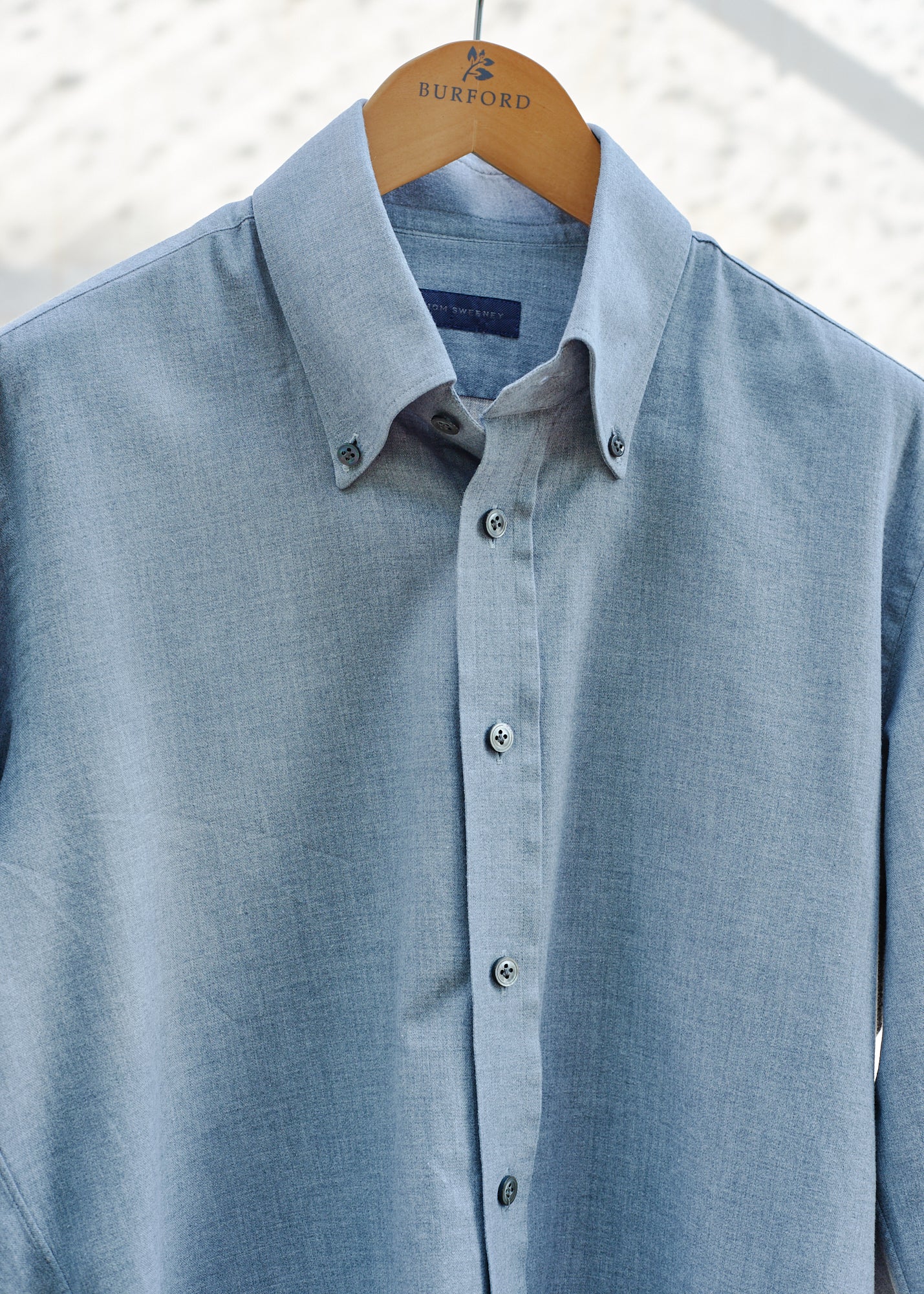 Kenny Ryder Thom Sweeney Grey Light Cotton Flannel Button-Down - XL