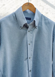 Kenny Ryder Thom Sweeney Grey Light Cotton Flannel Button-Down - XL