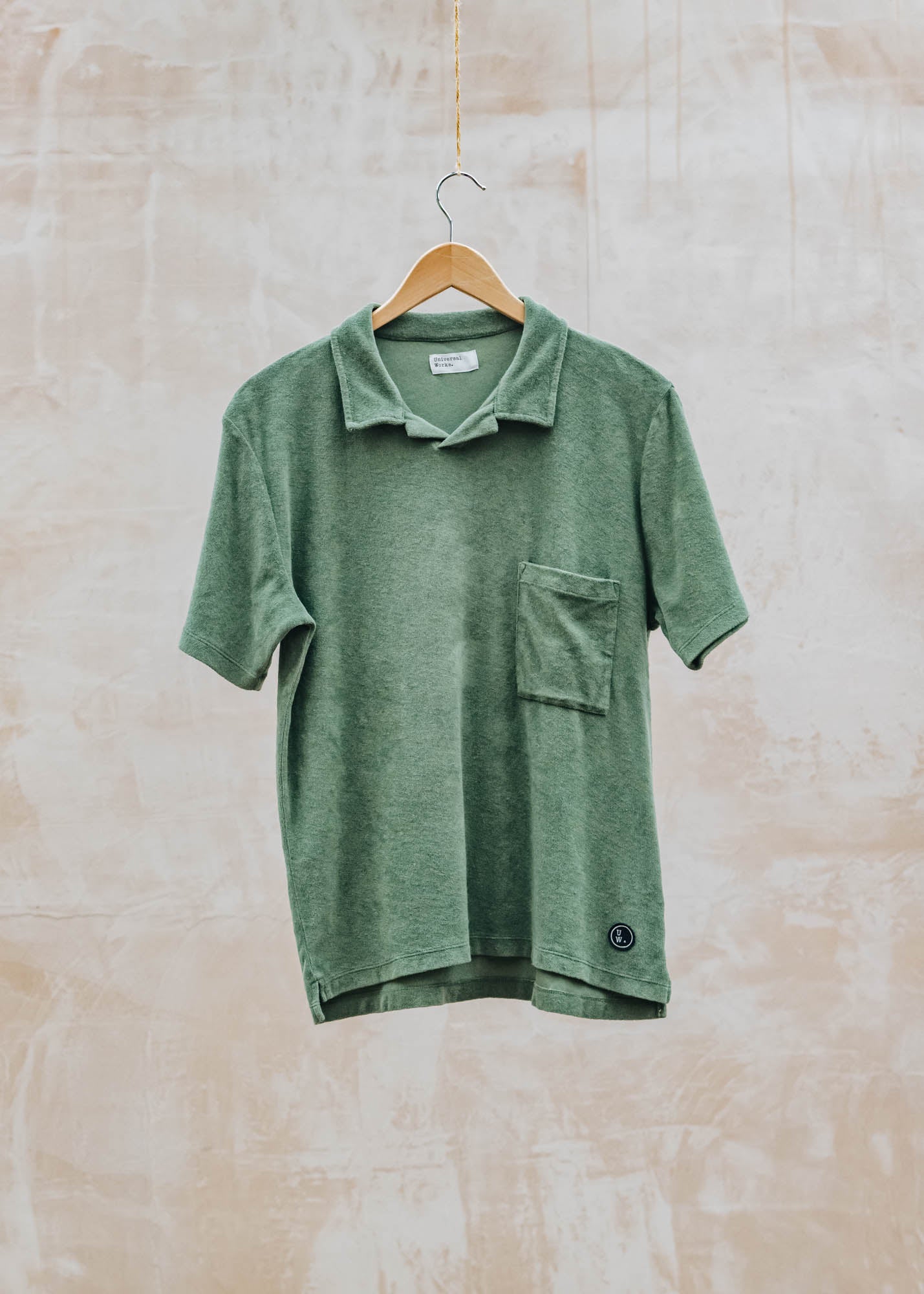 Universal Works Terry Vacation Polo in Birch