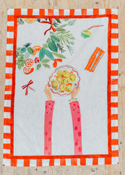 Kitchen Towel in Hands On Christmas Tortellini