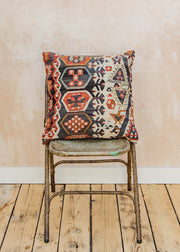 The Kilim Co. Large Kilim Cushion, Style B (Hexagons)