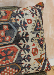 The Kilim Co. Large Kilim Cushion, Style B (Hexagons)