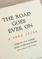 Books The Road Goes Ever On, A Song Cycle, with Poems and Decorations by J. R. R. Tolkien and Music by Donald Swann, Pub. London. George Allen and Unwin Ltd. (1974)