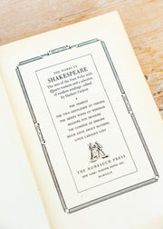 Books The Works of Shakespeare: The text of the First Folio, with Quarto variants and a selection of modern readings, The Nonesuch Press. 1929-33, Edited by Herbert Farjeon, Complete in Seven Vols.