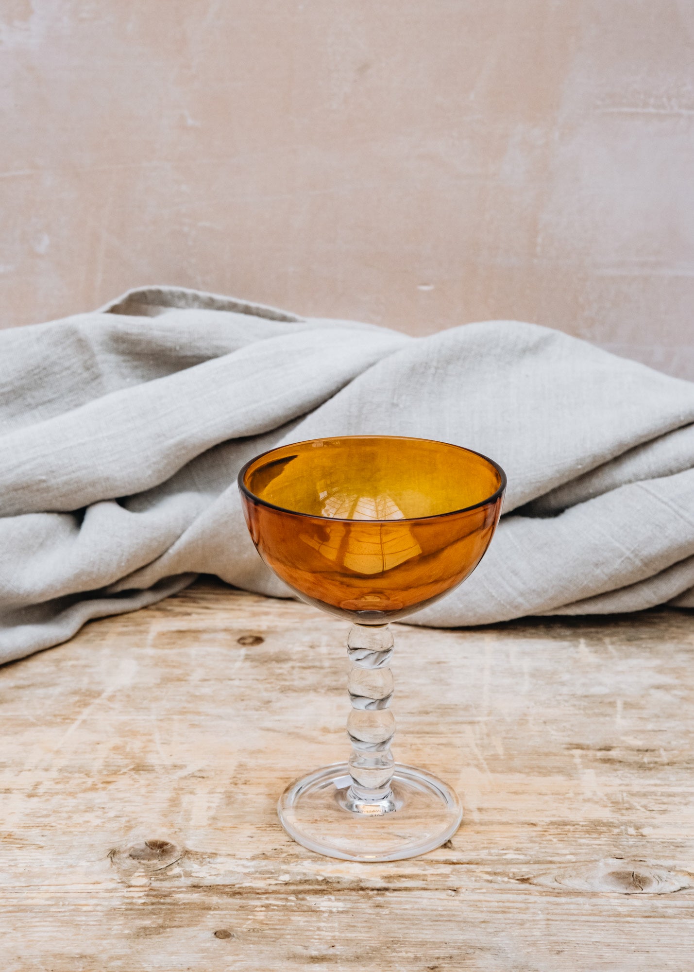 Nkuku Nkuku Thimma Champagne Glass in Amber