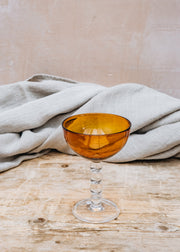 Nkuku Nkuku Thimma Champagne Glass in Amber