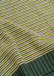 TOAST Fine Stripe Wool Cotton Tank in Green Multi