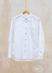 TOAST Jacquard Stripe Shirt in Shale Stone