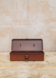 Toyo Trunk Shaped Tool Box with Catch in Antique Brown