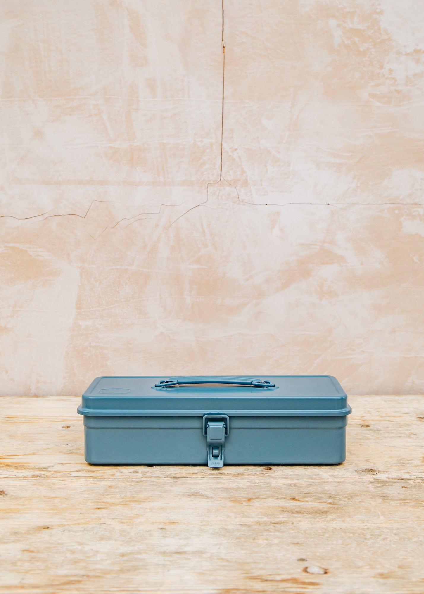 Trunk Shaped Tool Box with Catch in Duck Egg