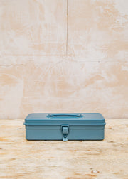 Trunk Shaped Tool Box with Catch in Duck Egg