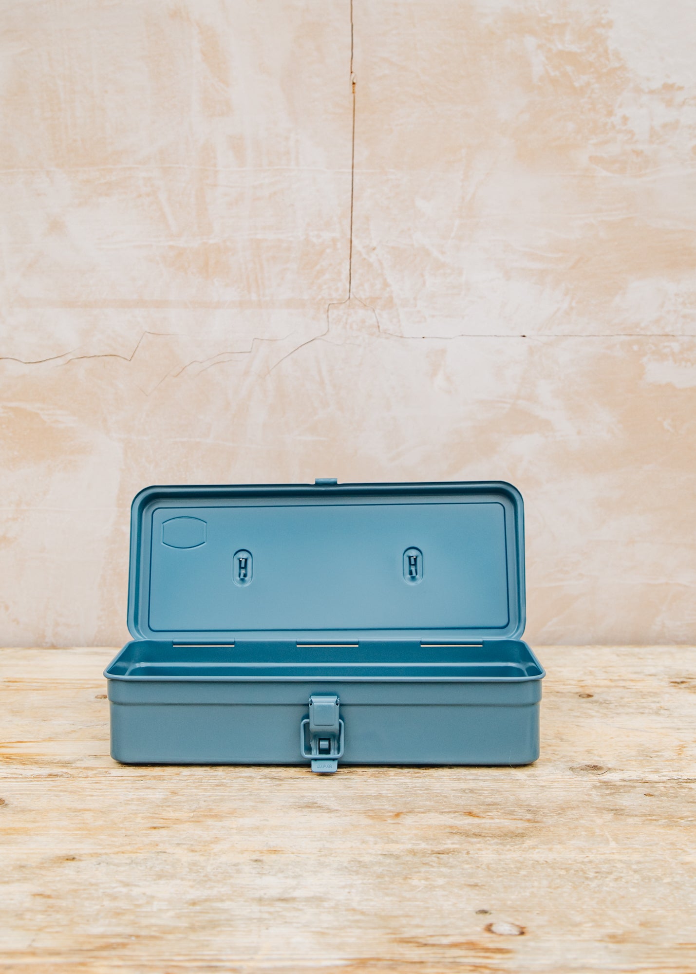 Toyo Trunk Shaped Tool Box with Catch in Duck Egg