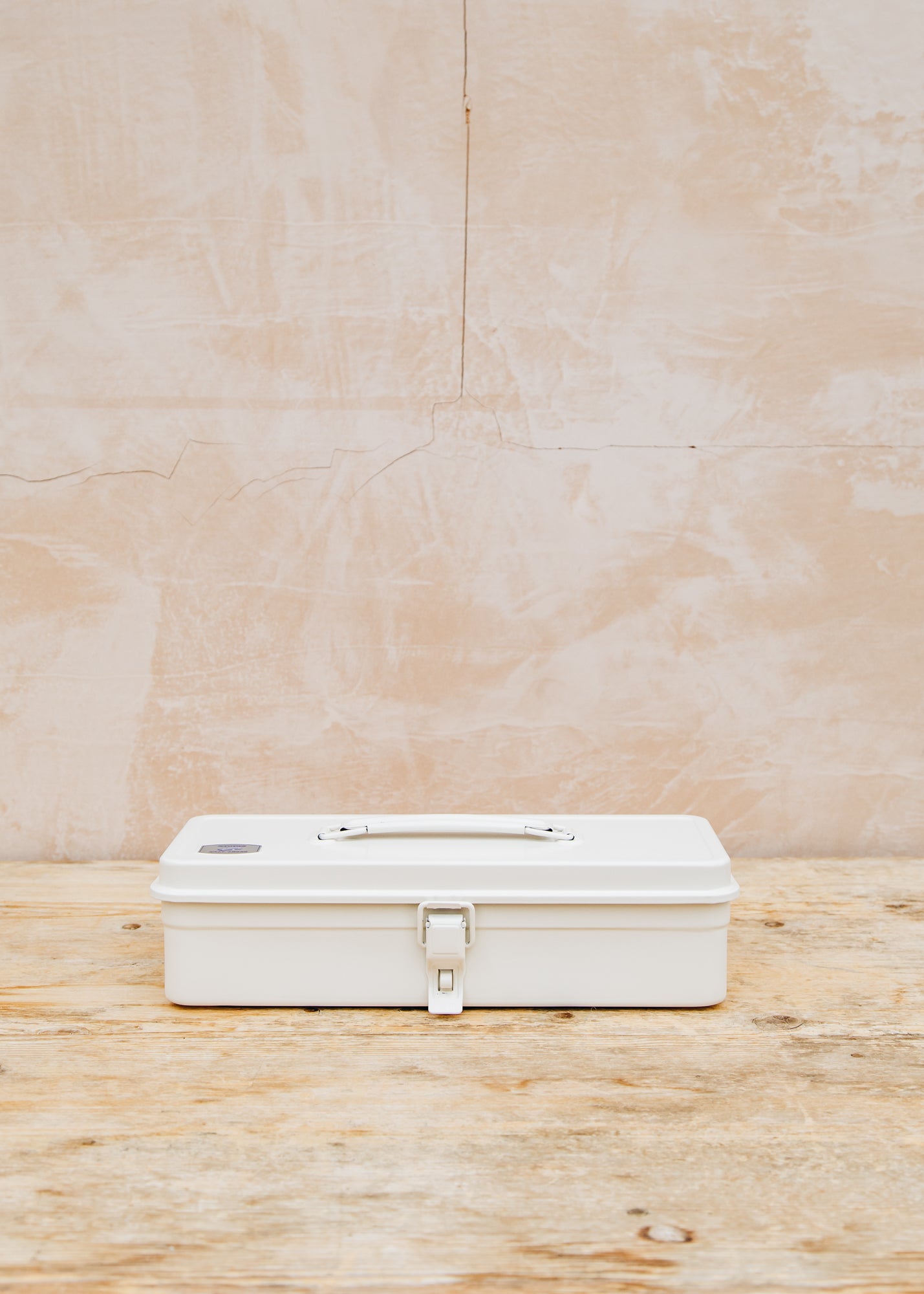 Trunk Shaped Tool Box with Catch in White