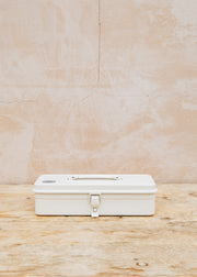 Trunk Shaped Tool Box with Catch in White